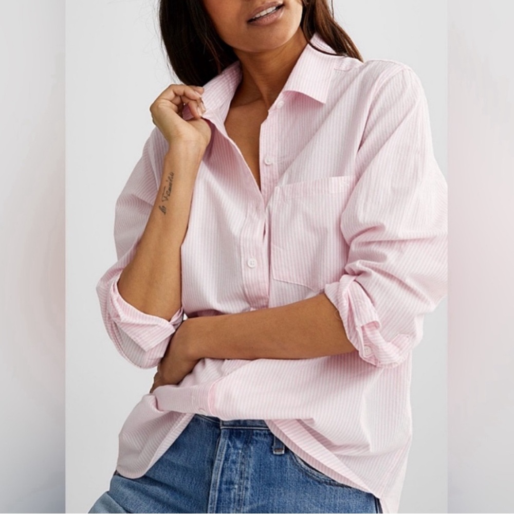 Outerknown Striped Sydney Boyfriend Shirt